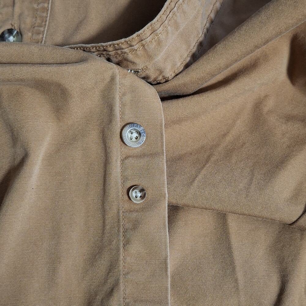 Carhartt Canvas Tradesman Shirt Mens 2XL Brown Short Sleeve Work S133 - Picture 6 of 8